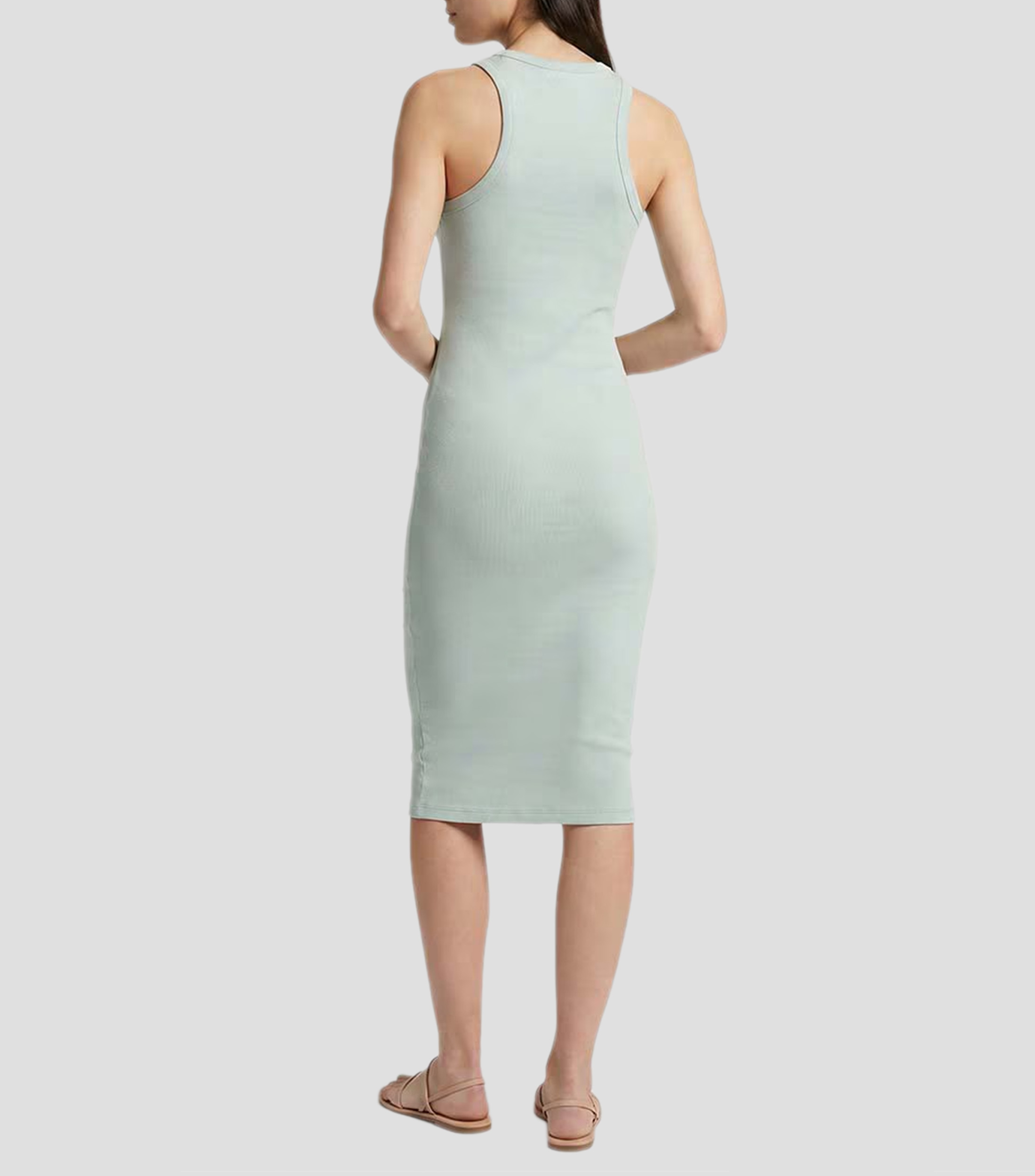 Vestido casual midi sólido Mujer